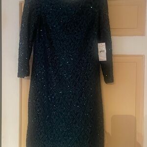 Jessica Howard Navy Lace Long Sleeve Dress